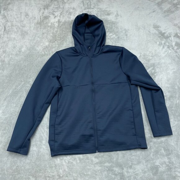 Spyder Active Full Zip Hoodie Jacket L Navy Polyester/Spandex a1319 - Picture 1 of 7